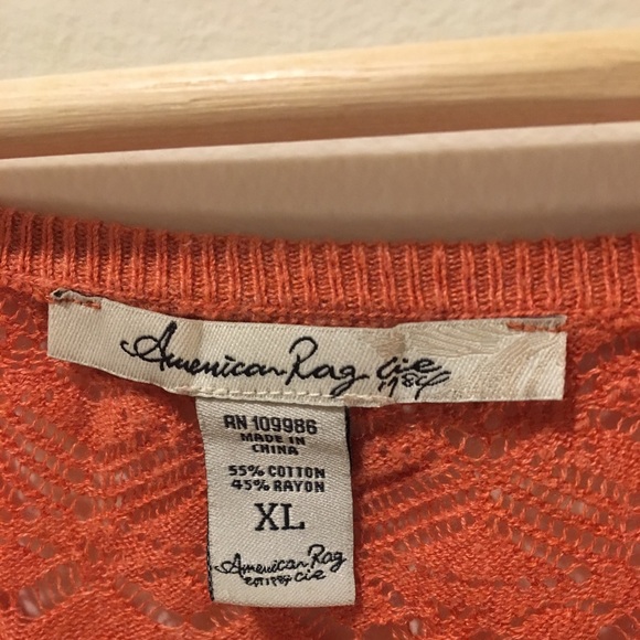 Intricate Lace Orange Cardigan - Picture 4 of 6